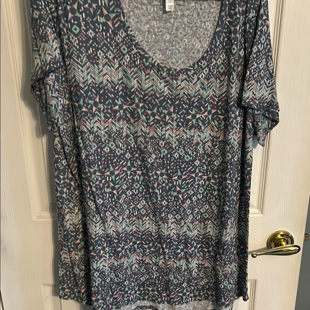 Patterned Gray Women's Top